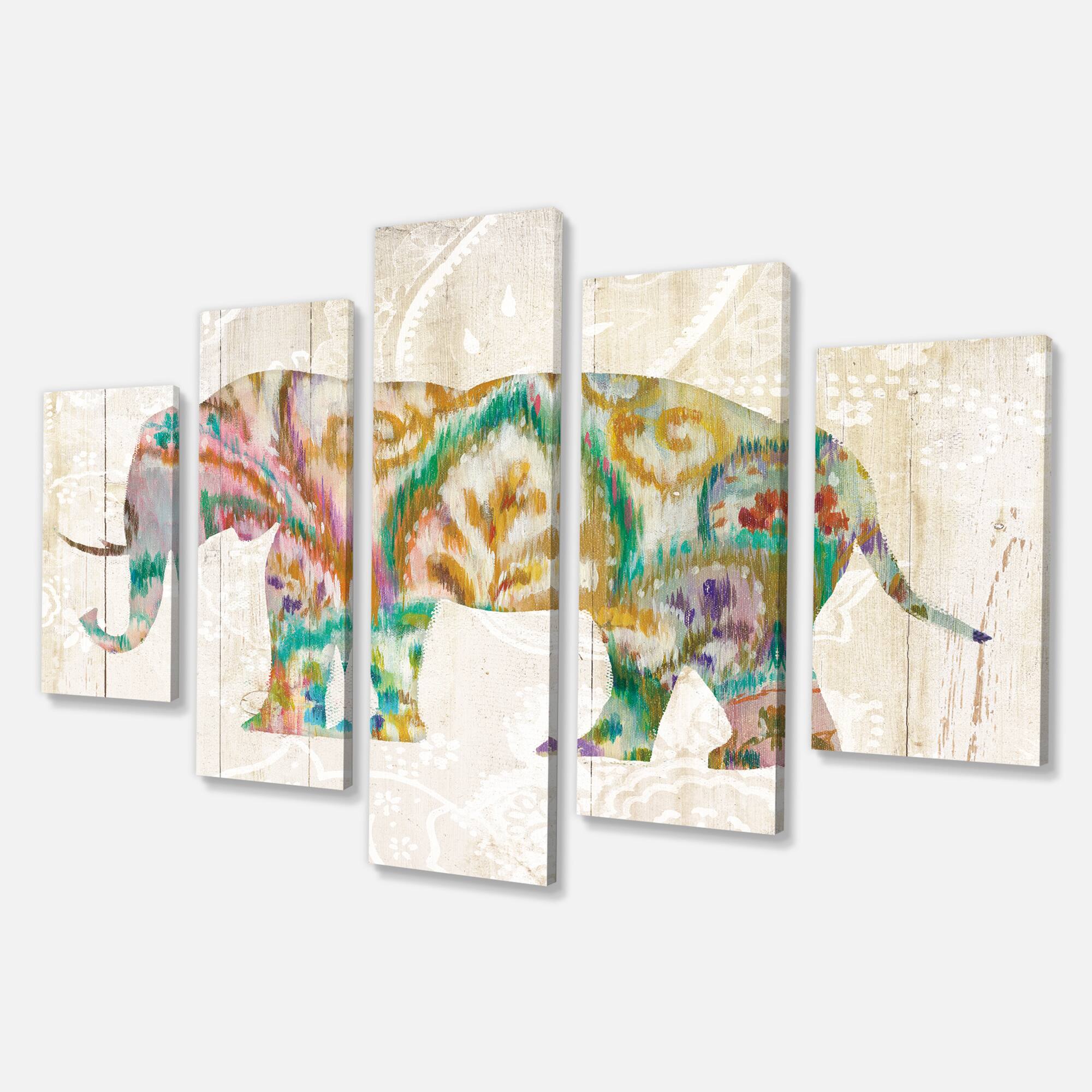 Designart - Boho Paisley Elephant II vII